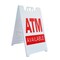 Signmission Atm, A-Frame & 2 Decals Installed, Heavy-Duty Plastic Frame SBHD-D-2436-Atm - alternate 1