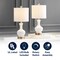 Jonathan Y Cox 22" Glass/Metal LED Table Lamp, White, 2PK JYL4033A-SET2 - alternate 4