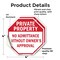 Signmission Private Property No Admittance With, 4 inch X 4 inch, Vinyl Decal, 2PK OC-D-2PACK-4-145 - alternate 2