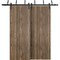 Sartodoors Barn Bypass Doors with 6.6ft Hardware, Planum 0010 Walnut, Sturdy Heavy Duty Rails Kit Steel Set, D PLANUM0010BBB-WLN-64 - alternate 4