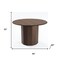 Homeroots 46" Brown Wood Pedestal Base Round Top Dining Table 720951 - alternate 4