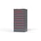 Strong Hold 9 drawer cabinet - (2x 4ft, 5x 5ft, 2x 6ft) - Red accents - Keyed Alike S3060-PPAAS-0902DS - alternate 3