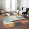 Homeroots 10' X 14' Gray Gold And Salmon Geometric Washable Indoor Outdoor Area Rug 617985 - alternate 6