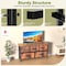 Simple Deluxe 5 Drawers Dresser for Bedroom, Wide Chest of Drawers, Storage Organizer Units with Fabric Bins for 3A88HKCABT5RUST - alternate 4