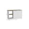 Homeroots White and Brown 59in Kitchen Island With Storage 477876 - alternate 4