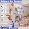 Wrightmaster 17ft Reach Aluminum Multi-Position Ladder w/ Wheels and Stabilizer Bar, 330 lbs. Load Capacity Blue ZOR-17FT-BU - alternate 5