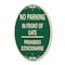 Signmission No Parking Sign No Parking in Front of Gate P, 12 In X 18 In Architectural, Heavy Gauge Aluminum A-OV-G-1218-23665 - alternate 1