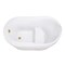 Kingston Brass 52-Inch Acrylic Oval Single Slipper Freestanding Tub with Overflow/Drain Assembly and Integral Seat VTRS523030M2 - alternate 1