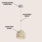 Jonathan Y Campana 8.25" 1-Light Bohemian Modern Woven Rope/Iron LED Pendant, Cream JYL6512C - alternate 8
