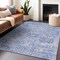 Homeroots 3' X 5' Sky Blue Ivory And Gray Damask Washable Indoor Outdoor Area Rug 603785 - alternate 6