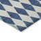 Homeroots 8' Navy Blue And Ivory Round Geometric Washable Indoor Outdoor Area Rug 577069 - alternate 3