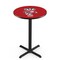 Holland Bar Stool Co 42" Blk Wrinkle Wisconsin "Badger" Pub Table, 36" dia. Top L211B4236WI-Bdg - alternate 1