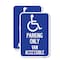 Signmission Parking Only Van Accessible With Graphic, 12'' X 18'' 2 Signs, Heavy Gauge Aluminum, 2PK A-1218-2PACK-23406 - alternate 1