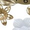 Homeroots 26" Gold White And Black Metal Silent Analog Floral Wall Clock 626378 - alternate 4