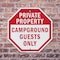 Signmission Private Property Campground Guests, 6 Inch X 6 Inch, Plastic Sign OC-P-6-31 - alternate 6