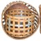 Homeroots Set of Three Natural Wicker And Galvanized Metal Woven Baskets, 3PK 636193 - alternate 1