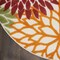 Homeroots 5' Red Yellow Green Orange And Ivory Round Floral Indoor Outdoor Area Rug 546662 - alternate 4