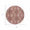 Homeroots 8' Orange Beige And Gray Round Floral Medallion Washable Indoor Outdoor Area Rug 614625 - alternate 4