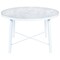 Leisuremod Devon Tree Design Glass Top Aluminum Base Indoor Outdoor Dining Table, White DT48W - alternate 1