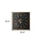 Homeroots 35" Black And Gold Glass And Metal Exposed Gear Square Wall Clock 485978 - alternate 4