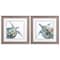 Homeroots Set Of Two Neutral Sea Turtle Brown Framed Print Wall Art, 2PK 521546 - alternate 1