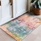 World Rug Gallery Contemporary Distressed Abstract Washable Non Slip Area Rug 2 ft x 3 ft Multi WR82MULTI2X3 - alternate 1
