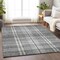 Homeroots 8' X 10' Gray Black And Ivory Plaid Washable Indoor Outdoor Area Rug 596342 - alternate 4