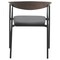 Leisuremod Kora Modern Leather Dining Arm Chair with Iron Legs Brown/Black KCWN-21BL - alternate 7