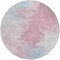 Homeroots 8' Blush Ivory And Blue Round Abstract Washable Indoor Outdoor Area Rug 617391 - alternate 6