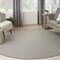 Homeroots 8' Ivory And Charcoal Round Geometric Indoor Outdoor Area Rug 552306 - alternate 5