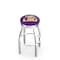 Holland Bar Stool Co 30" Chrome Louisiana State Swivel Bar Stool, Accent Ring L8C3C30LaStUn - alternate 1