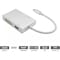 Axiom 4-In-1 Usb-C To Hdmi, Vga, Dvi And Usb Video Adapter 4N1USBCHVDU-AX - alternate 1