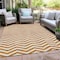 Homeroots 8' X 10' Orange And Beige Chevron Washable Indoor Outdoor Area Rug 595334 - alternate 8