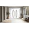 Vdomdoors Metal Double Doors Deux 6500 White Enamel Frosted Glass 2 Sidelights and Top Transom Entry Modern P DEUX6500DEXD-BEM-W14+72+14xH96+16-LH-I - alternate 4