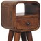Homeroots 16" Chestnut Solid Wood Oval One Drawer Nightstand 722562 - alternate 1