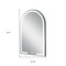 Homeroots 39" Clear Lighted Arch Unframed Bathroom Vanity Mirror 564826 - alternate 4