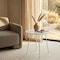 Leisuremod Round 19.7 in W, 19.3 in L, MDF/Stainless Steel, White RSW-19W - alternate 6