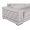 Homeroots 88" Light Gray Top Grain Leather Solid Wood Sofa 720445 - alternate 5