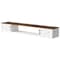 Homeroots 67in White Wood Floating Mount TV Stand With Fireplace 734221 - alternate 1