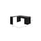 Homeroots 60" Gray and Black L Shape Computer Desk With Three Drawers 333529 - alternate 3