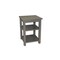 Homeroots 28" Gray Solid Wood Nightstand 548320 - alternate 1