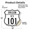 Signmission Oregon Route Marker Shield Sign Us 101, 12 Inch X 12 Inch, Vinyl Decal SHI-D-12-427 - alternate 3