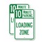Signmission 10 Minute Parking Loading Zone, 18'' X 24'' 2 Signs, Heavy Gauge Aluminum, 2PK A-1824-2PACK-24643 - alternate 1