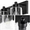 Jonathan Y Irving 27.75" 4-Light Seeded Glass/Iron Modern Contemporary LED Vanity Light, Black JYL7558B - alternate 7