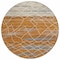 Homeroots 8' Terra Cotta Beige And Ivory Round Striped Washable Indoor Outdoor Area Rug 599384 - alternate 5
