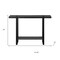Homeroots 47" Black Wood and Metal Distressed Sled Console Table With Shelf 489742 - alternate 3