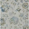 Homeroots 5' X 8' Taupe Navy Blue And Denim Blue Floral Washable Indoor Outdoor Area Rug 589507 - alternate 5