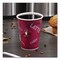 Dart Paper Hot Drink Cups in Bistro Design, 12 oz, Maroon, PK300 OF12BI-0041 - alternate 4