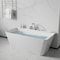 Anzzi Freestanding Tub, 59 in L, 30.31 in W, Brushed Nickel, Acrylic, Center FTAZ11459-473BN - alternate 1