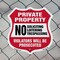 Signmission Private Property Shield Sign No Soliciti, 6 inch X 6 inch, Plastic Sign, 2PK SHI-P-2PACK-6-452 - alternate 3